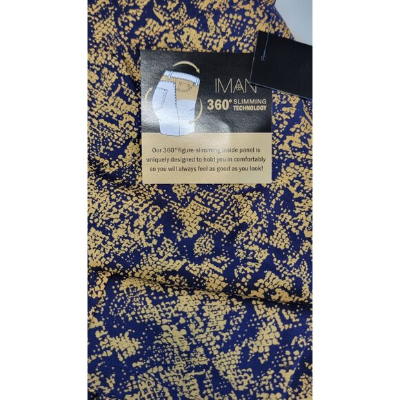 Iman Pants Patterned 360° Slimming Technology Womens Size Med Petite New - Picture 5 of 7